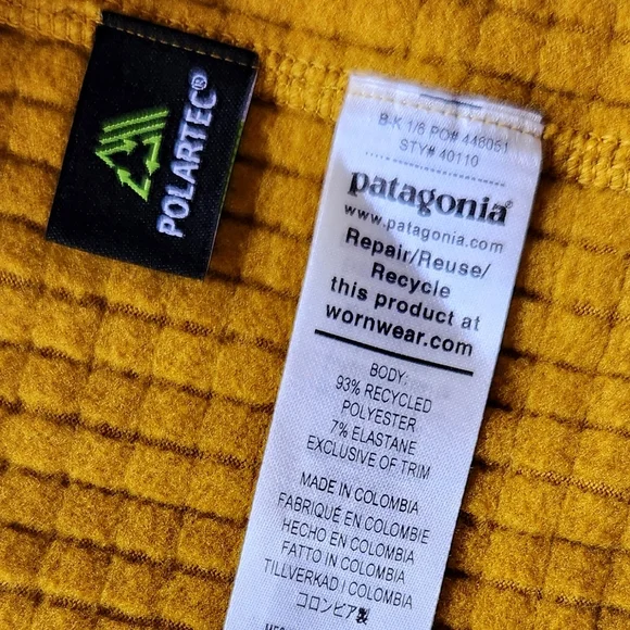 NWT Patagonia "R1 Fleece Pullover" 1/4 Zip Jacket Cosmic Gold | Men's Size 3XL - Picture 5 of 10